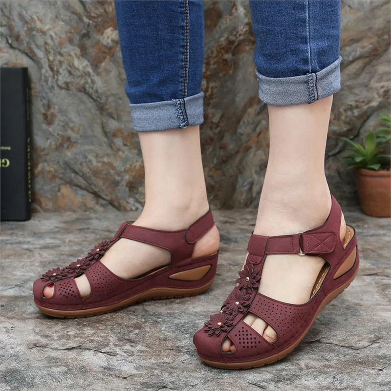 2020 Ženy, Sandále Mäkké Farebné Šitie Dámy Sandále Komfortné Ploché Sandále Otvorené Prst Pláže Topánky