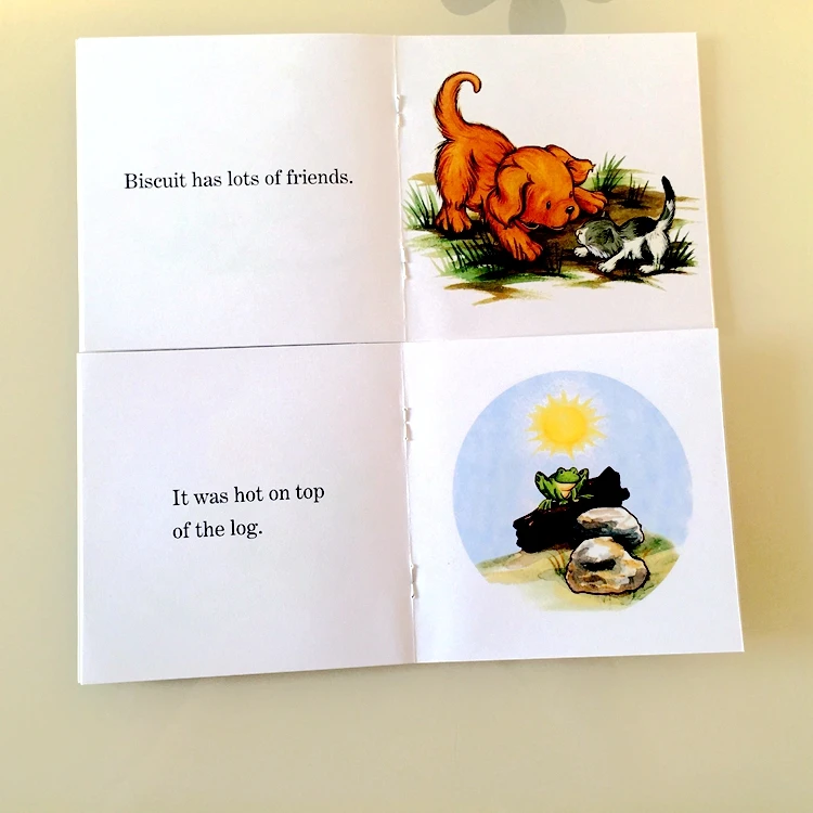 24 kníh/set Biscuit Série Phonics anglický Obrázok Knihy som si čítať Deťom príbeh kniha Čoskoro Educaction vrecku čítania knihy