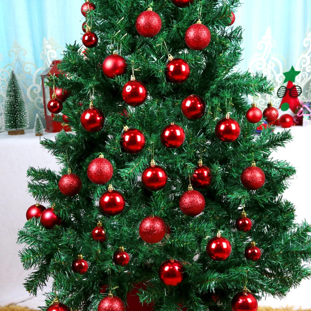 24pc/set Ozdoba na Vianočný Stromček Loptu, Dekorácie, Vianočné Gule Červené Zlato, Striebro, Ružové a Modré Visí Doma Party Dekor 30 mm