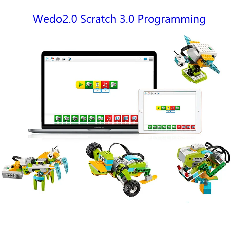 280 pçs/técnica wedo 3.0 robótica construção conjunto blocos de construção compatível com legoin wedo 2.0 educacional brinquedos