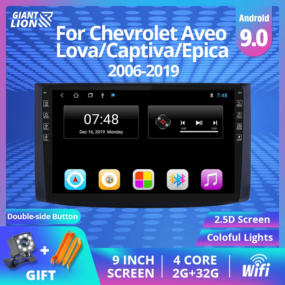2din Android 9.0 autorádio Pre Chevrolet Aveo Lova Captival Epica 2006-2019 Multimediálne Video Prehrávač, Gps Navigáciu, Auto DVD