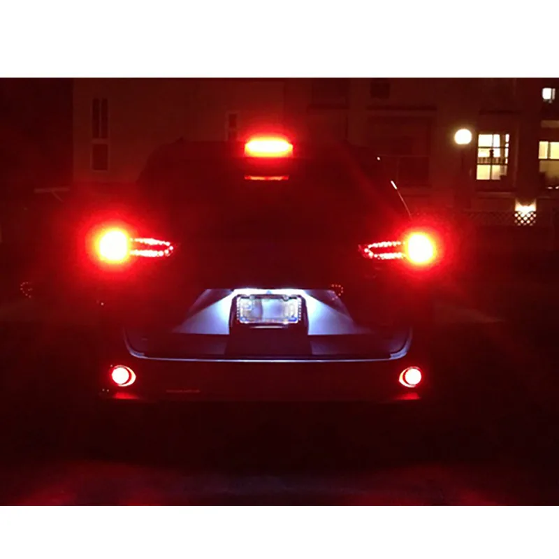 2ks Čierna Údené LED Auto Zadný Nárazník Reflektor zadné Svetlo Pre Scion xB iQ pre Toyota Sienna Corolla pre Nissan Qashqai