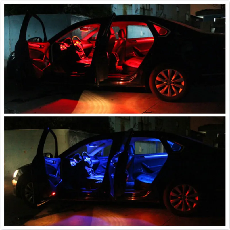 2x LED RGB Auto Atmosféru Interiéru Stropné Svetlo, Lampa na Čítanie Pre BMW E46 E39 E90 E60 E36 F30 F10 E34 X5 E53 E30 F20 E92 E87 M3 M4