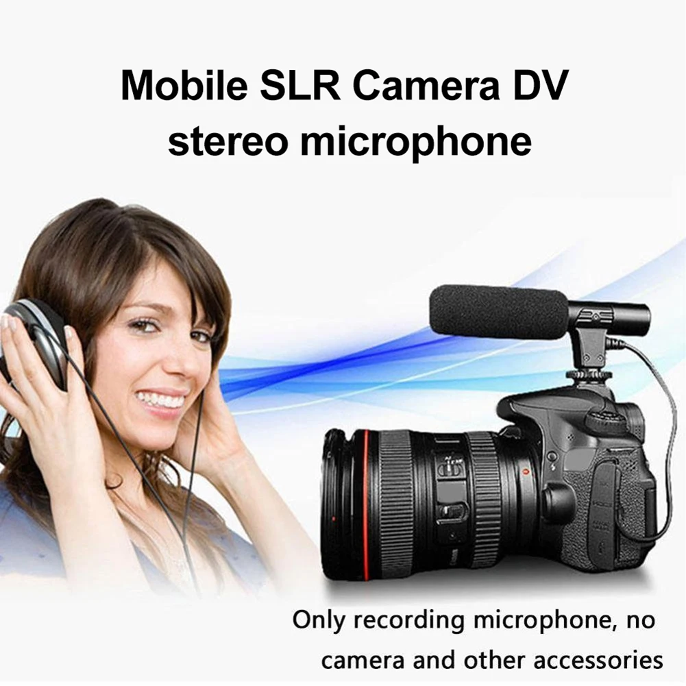 3.5 mm Stereo Kamera Mikrofón VLOG Fotografie Rozhovor Digitálne Video Nahrávanie Mic Pre DSLR Fotoaparát, PC Počítač Telefón микрофон