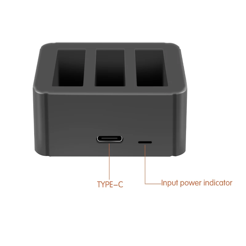 3 v 1-Nabíjací Adaptér USB Typ-c Port Nabíjanie batérie Nabíjačky pre dji OSMO Akcie Batérie Šport Kamery Príslušenstvo