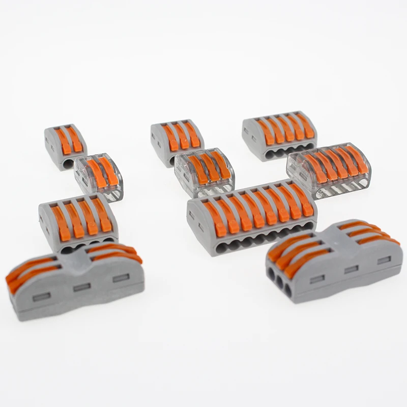 30-50pcs/veľa 222 mini rýchlo drôt Konektory,Univerzálny Kompaktný Kabeláž Konektor,push-v radovej