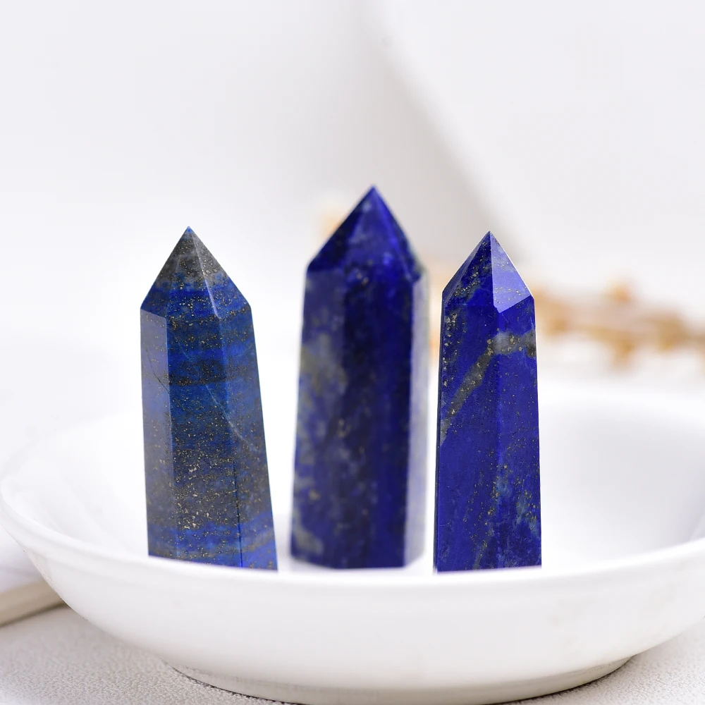 35-45mm 1PC Prírodné lapis lazuli crystal bodov Liečivý Kryštál Kameň Ručné Domova Drahokam