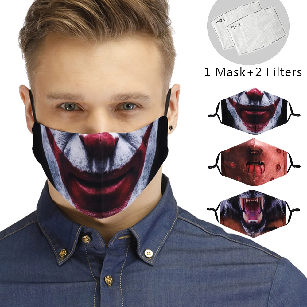3D Opakovane Úst Maska Umývateľný Ochranné PM2.5 Filter Proti Prachu Masku Na Tvár Vetru Štýlové Bavlna Sumer, Muž Proti Chrípke Maska