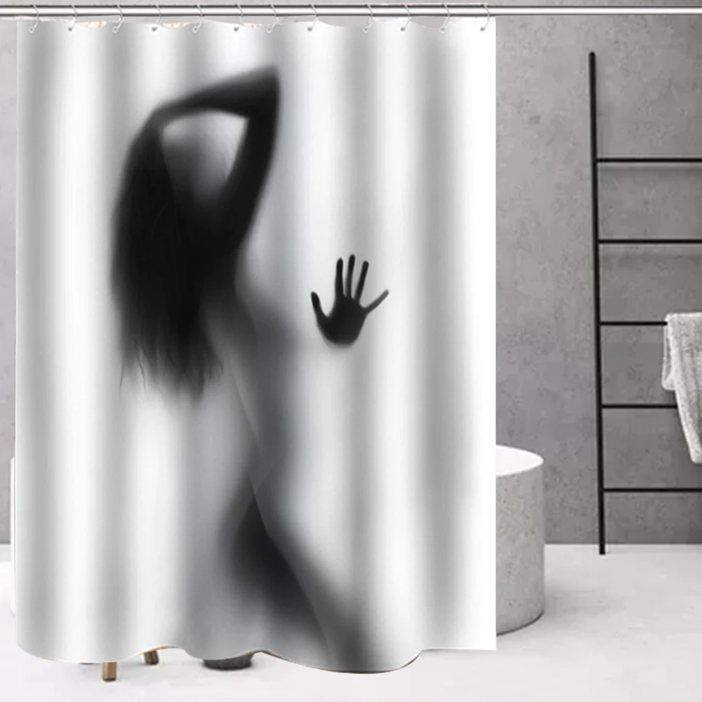 3D Vodotesné Ženy Tieň Sprchový Záves S Háčikmi Sexy Dievča Portrét Kúpeľňa Záclony, Závesy Pre Kúpeľňa so sprchovým Kútom
