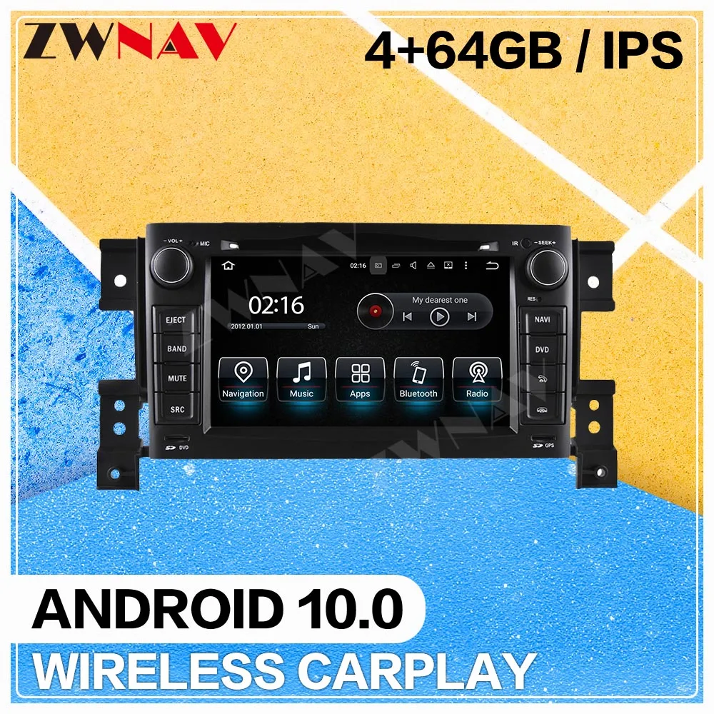 4+64GB Android 10.0 Auto multimediálny Prehrávač pre Suzuki Grand Vitara 2005-2012 GPS Navigácie, audio rádio auto stereo IPS vedúci jednotky