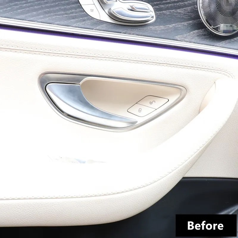 4Pcs Dvere Auta Prepínač Odblokovanie Tlačidiel Flitrami Dekorácie Kryt Výbava ABS Na Mercedes Benz W205 W213 X253 C E Trieda GLC-2019