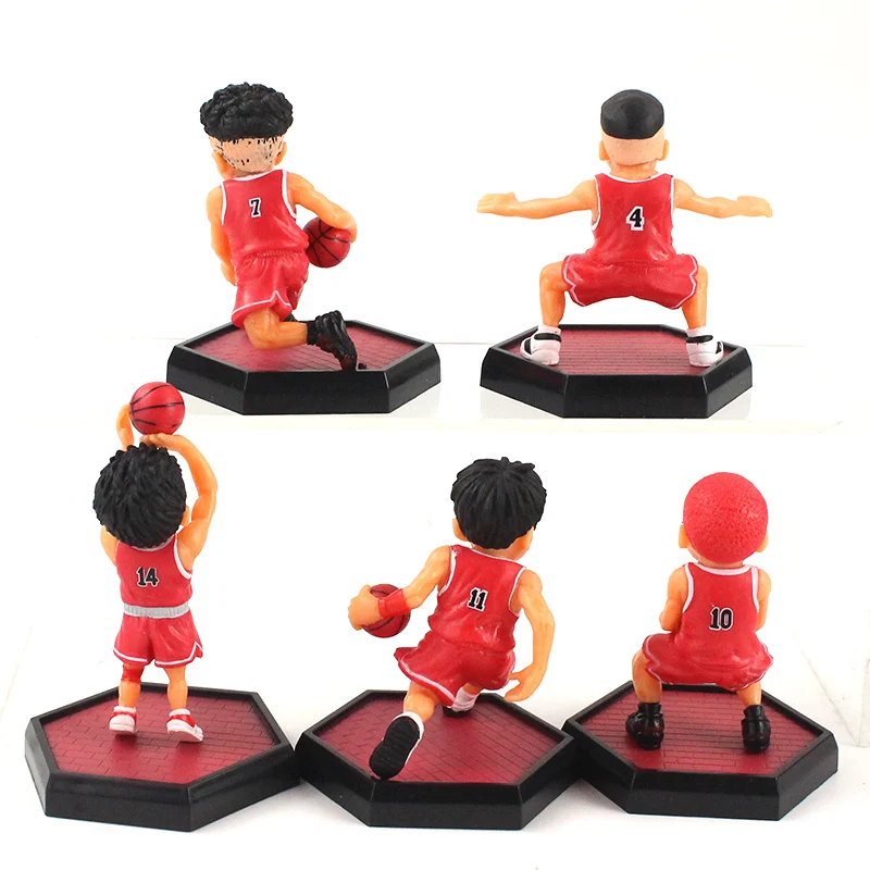 5 ks/set 8-10 cm Slam Dunk Sakuragi Hanamichi Basketbalového Hráča Obrázok Hračky Bábiky