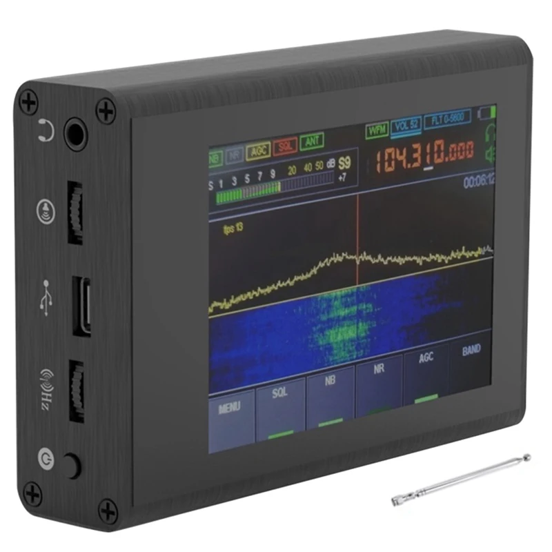50KHz-200MHz Malachit SDR Prijímač Malahit Krátkovlnné Rádio, 3,5 palcový Sn Nástroje Sieťové Analyzátory s Anténou
