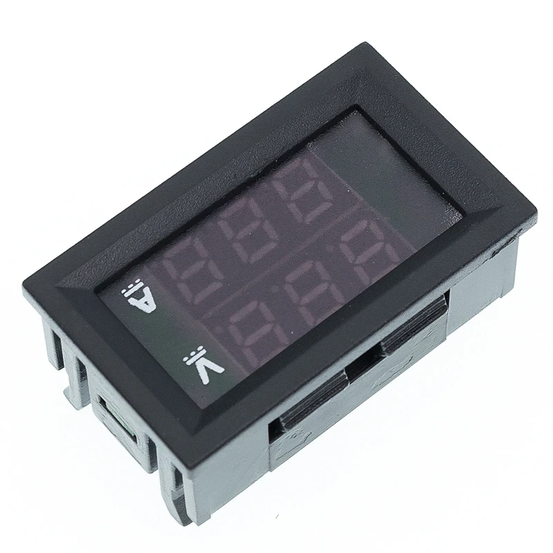 50pcs DC 0-100V 10A Digitálny Voltmeter Ammeter Duálne Zobrazovanie Napätie Detektora Aktuálne Meter Panel Amp Volt Rozchod 0.28