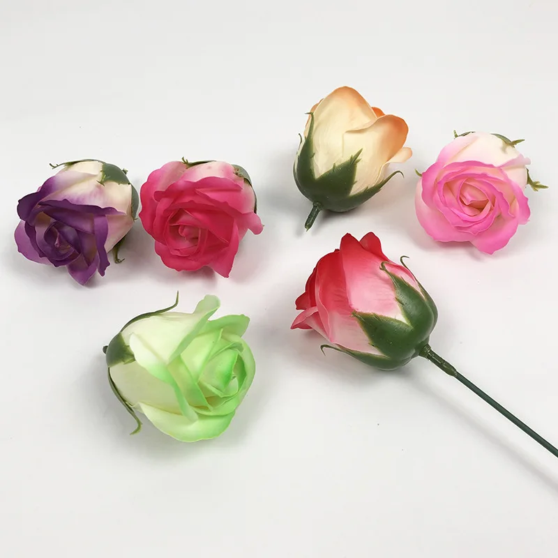 50Pcs Farebné Ruže Artificielle Umelé Kvety Sprej Farba Postupnej Zmene Galaxy Rose Mydlo Kvety Na Svadbu Domova