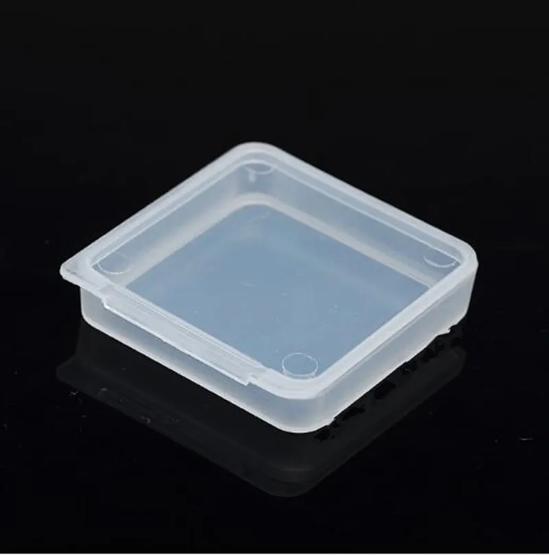 50pcs vnútri 5*5*0.8 cm Transparentné úložný box plastový rámček biely tool box skrutky okno hardvér časti poľa pribrala s krytom