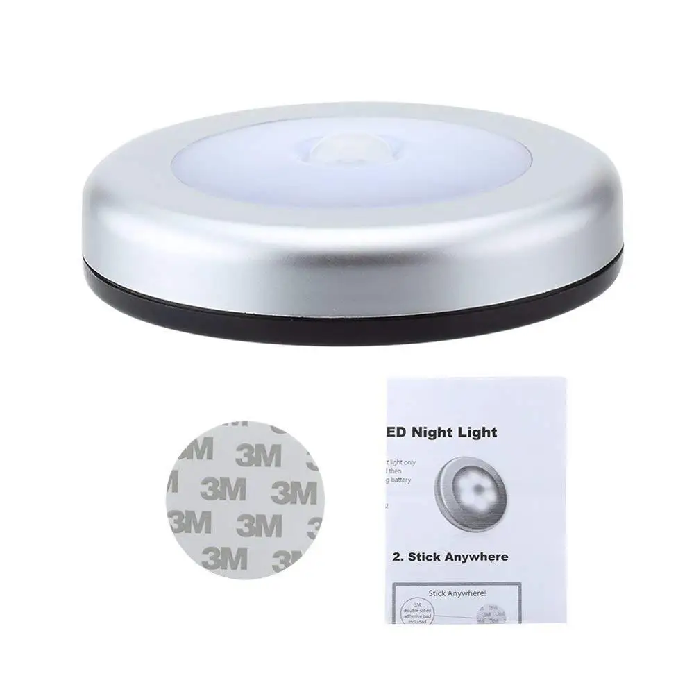 6Led Infračervené PIR Snímač Pohybu, Nočné Svetlo Bezdrôtový Detektor Senzor Nočného AAA Batérie, Automatické Zapnutie/Vypnutie Skrine, Wc Svetlo 1pc
