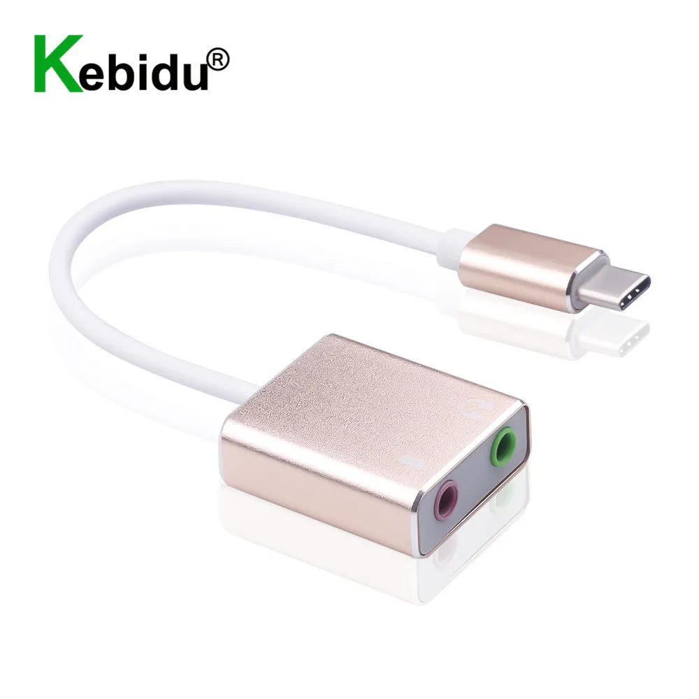 7.1 Kanálový Externý Typ C USB 3.1 Zvuková Karta pre Macbook Pro Air USB C 3,5 mm Audio Jack pre Slúchadlá, Mikrofón, Adaptér USB-C Zvuková Karta