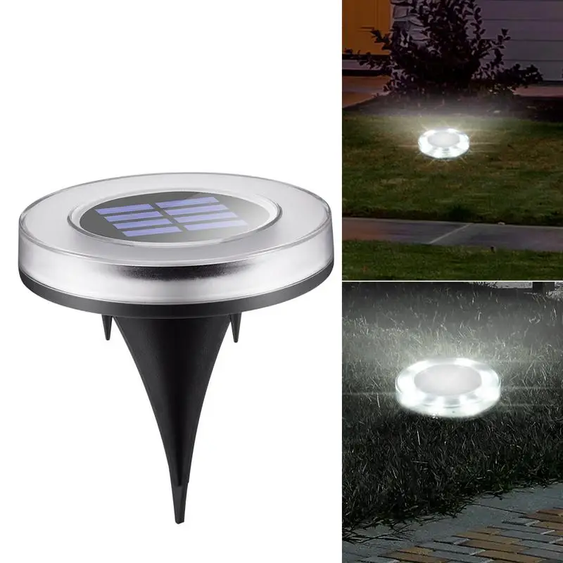 8 LED Solárne Napájanie Pochovaný Svetla Pod Zem Lampa Podzemné Svetlo Vonkajšie Ceste v Záhrade Trávnik Dvore, Vonkajšie Osvetlenie