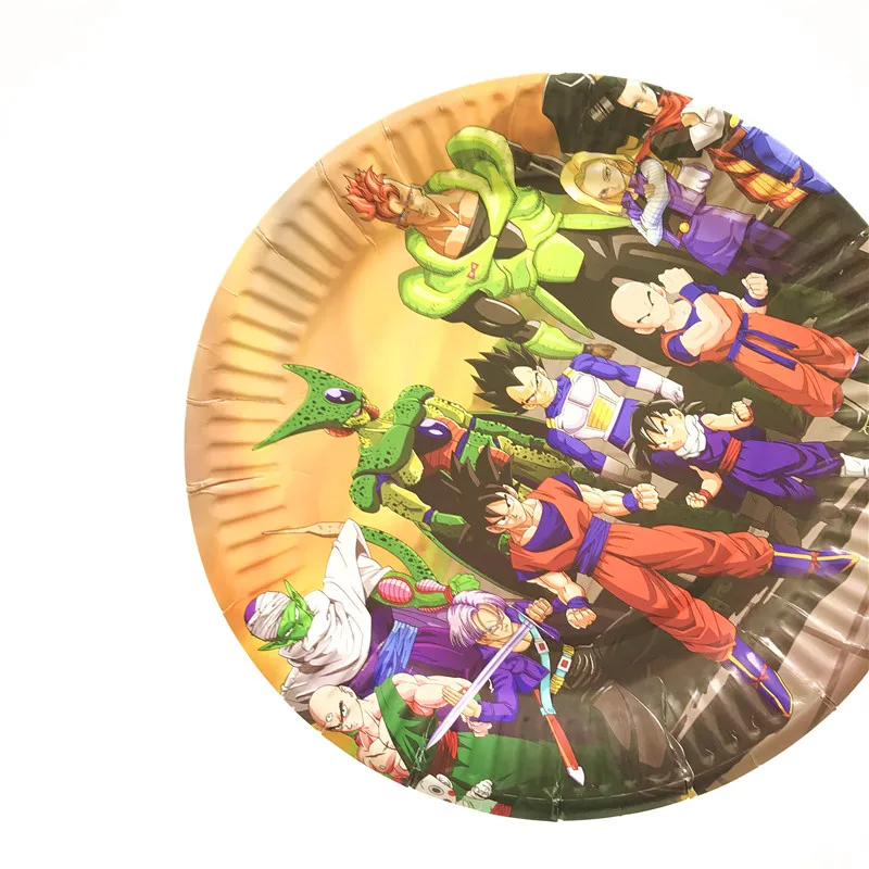 81Pcs Disney Son Goku Filmy na Narodeninovej Party Dekorácie Dodávky Poháre Taniere Slamky Obrúsok Obrus Jednorázový Riad