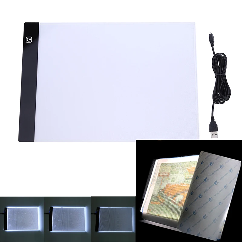A3 A4 Veľkosť Tri Úrovne Stmievateľné Led Light Pad,Tablet Ochrana Očí Jednoduchšie pre Diamond Maľovanie Výšivky Nástroje a Príslušenstvo