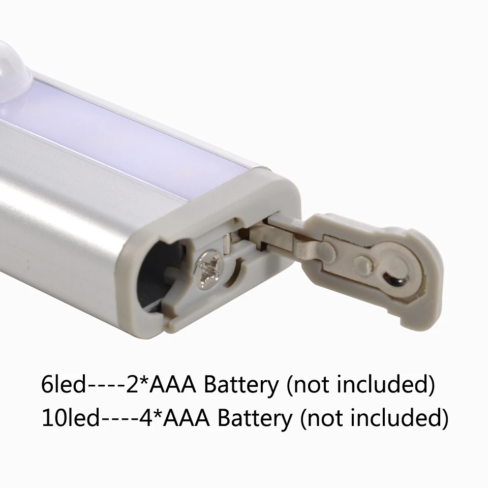 AAA Batérie Powered LED Skriňa Svetlo 6led 10led PIR Snímač Pohybu, Nočné Svetlo Pitnej Lampa Bezdrôtový Svetlami, Skriňa, Kuchyňa Lampy