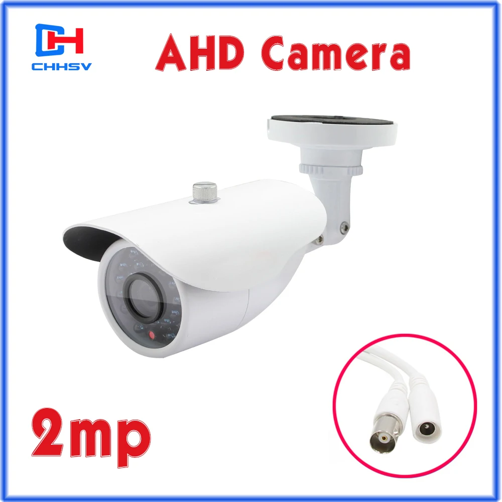 AHD Analógová Kamera 1080P Vysoké Rozlíšenie Uhol Objektívu Nočné Videnie Nepremokavé Bullet Vonkajšie Kamery CCTV Mimo Bezpečnostné Kamery