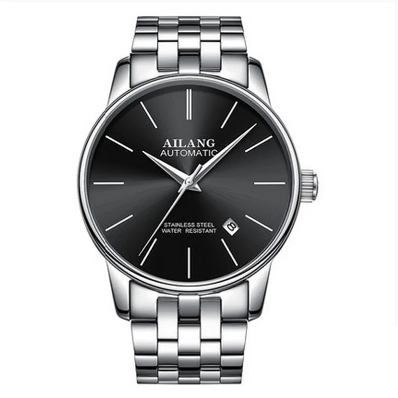 AILANG luxusné automatické mechanické hodinky, ultra-tenké módne, jednoduché pánske hodinky, zafír vodotesné hodinky