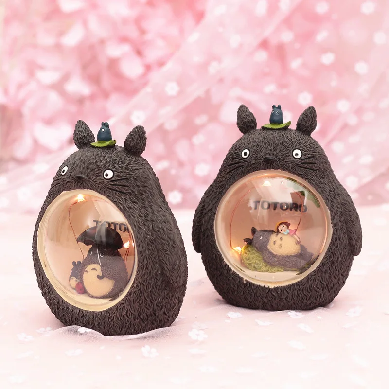 Akcia Hayao Miyazaki Anime Totoro Model Živice Model Hračky Pre Deti Nočného Dekorácie Doll Darček K Narodeninám Zberateľskú Hračky