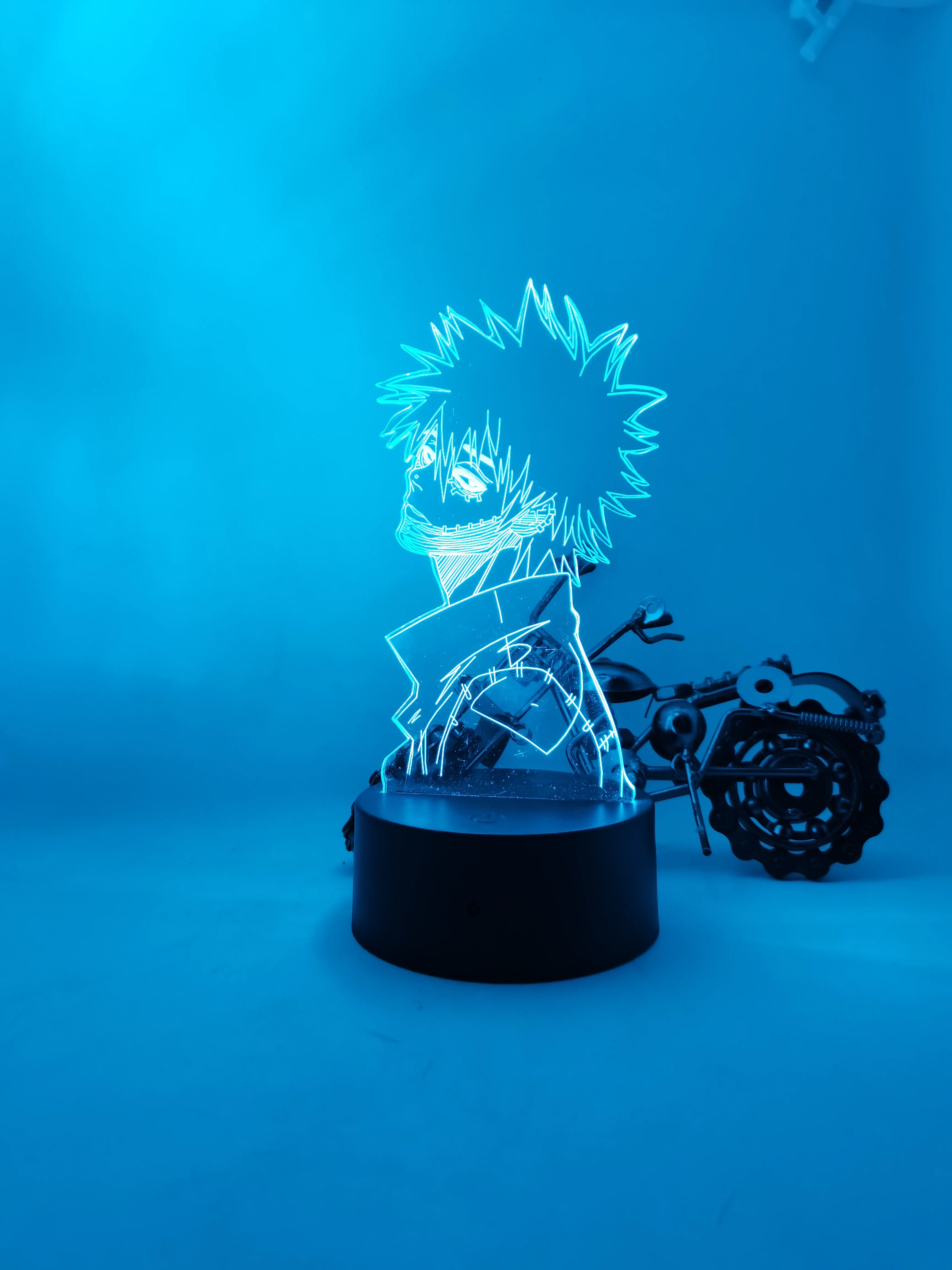 Akrylových 3d Lampa Anime, Môj Hrdina Akademickej obce Dabi Led Svetlo pre Spálňa Decor Pohode Manga Darček pre Neho Rgb Farebné Nočné Svetlo Dabi