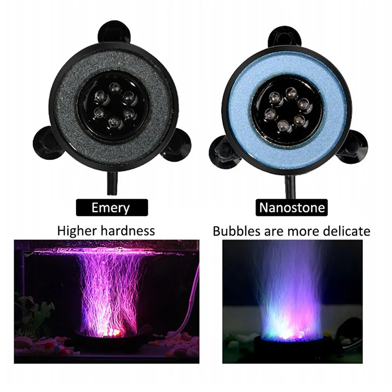 Akvárium Bubliny Svetla pod vodou RGB akvárium Vzduchu Opony Svetlo 6 Farbu Meniace LED Ponorné Akvarijné Svetlo EÚ/Plug NÁS