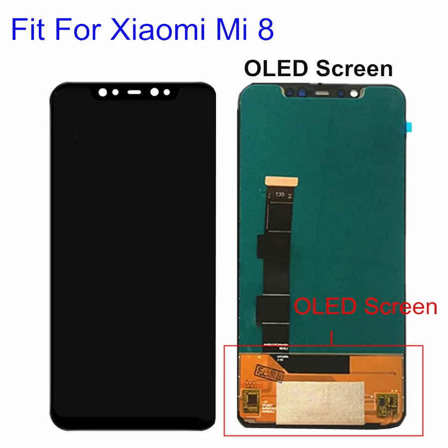 AMOLED OLED TFT 3 Model Pre Xiao Mi 8 Mi8 LCD Displej Dotykový Displej Digitalizátorom. LCD Montáž Pre Xiao Mi8 lcd Digitalizátorom. 6.2