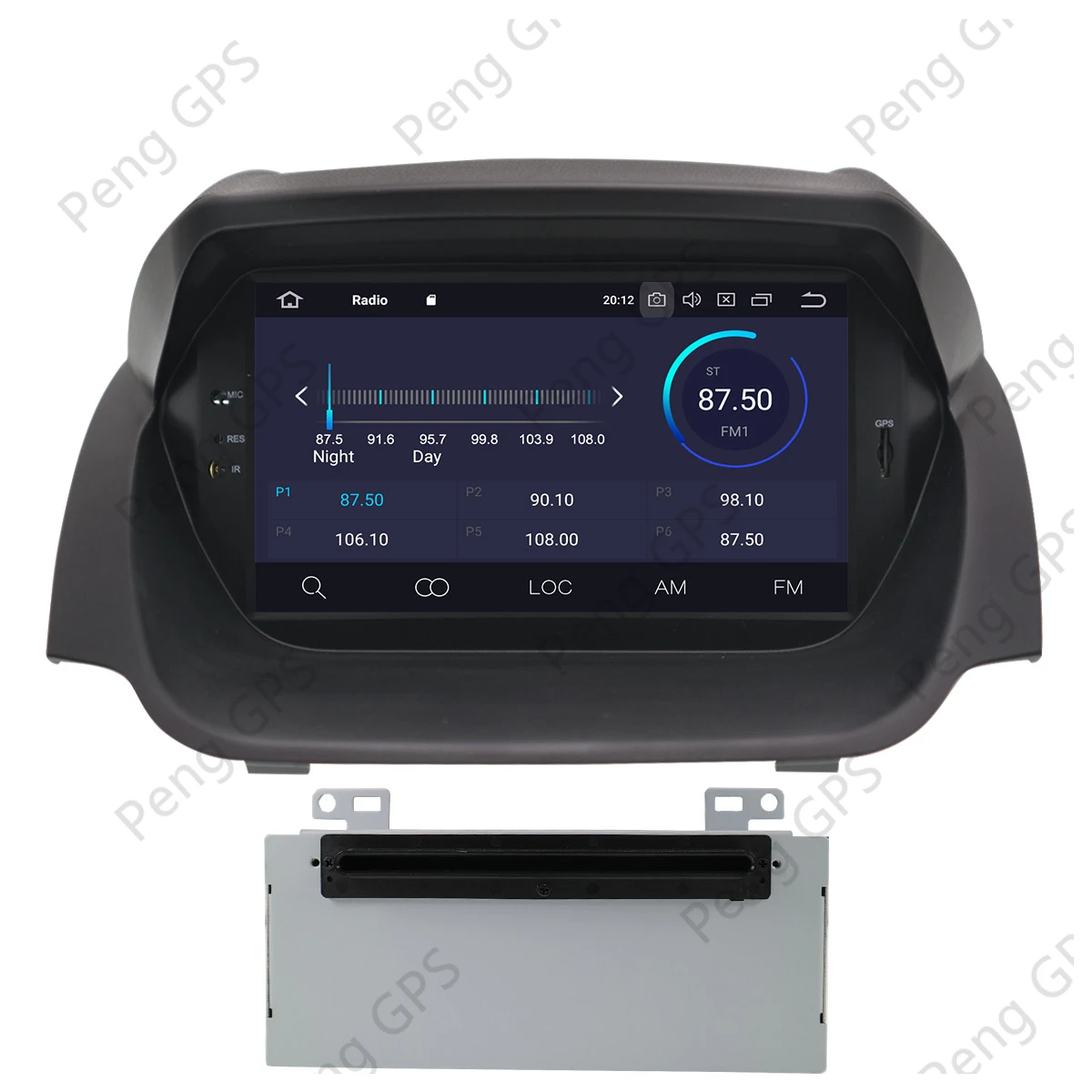 Android 10.0 CD DVD Prehrávač Pre Ford Fiesta 2013-2016 Dotykový Multimediálny GPS Navigačný Zrkadlo Odkaz PX6 4+64 G Headunit WIFI