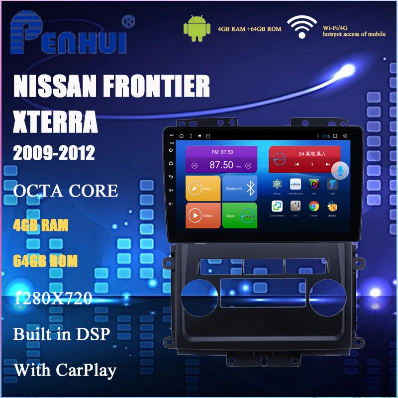 Android Auto DVD GPS Pre Nissan Frontier / Xterra (2009-2012)Auto Rádio Multimediálny Prehrávač Videa Navigácie GPS Android 10.0 Double