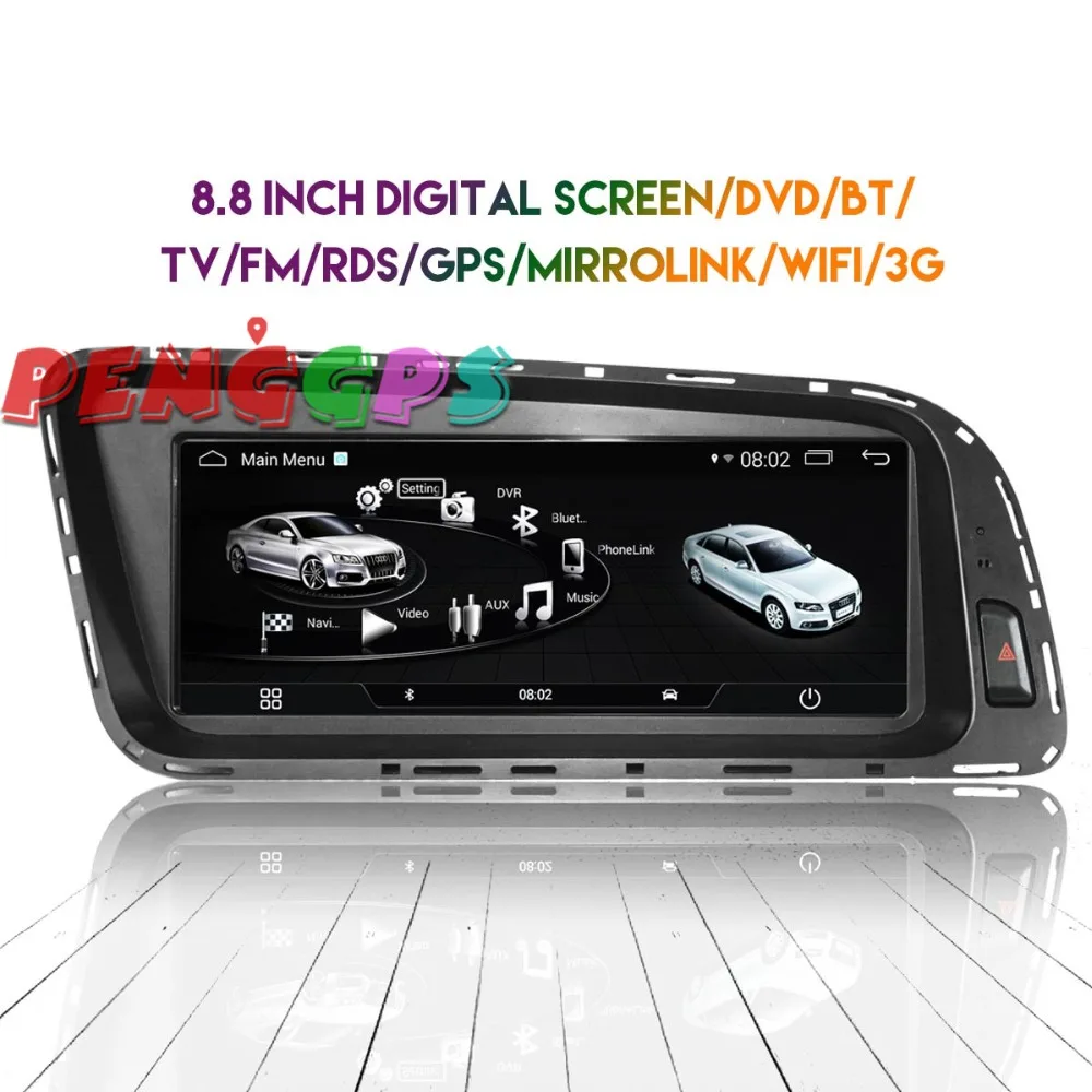 Android Auto DVD Prehrávač, GPS Rádia Pre Audi Q5 2009 2010 2011 2012 2013 Auto Stereo Audio Video Multmedia Bluetooth Auto