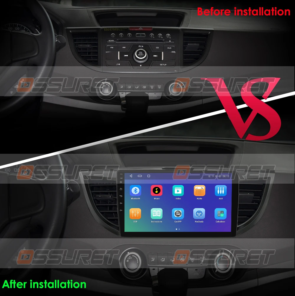Android autorádia GPS Prehrávač pre Honda CRV 2012 -Stereo Multimediálne DVR Navigáciu Multimediálne 10.1-Palcový Dotykový Displej, WiFi,