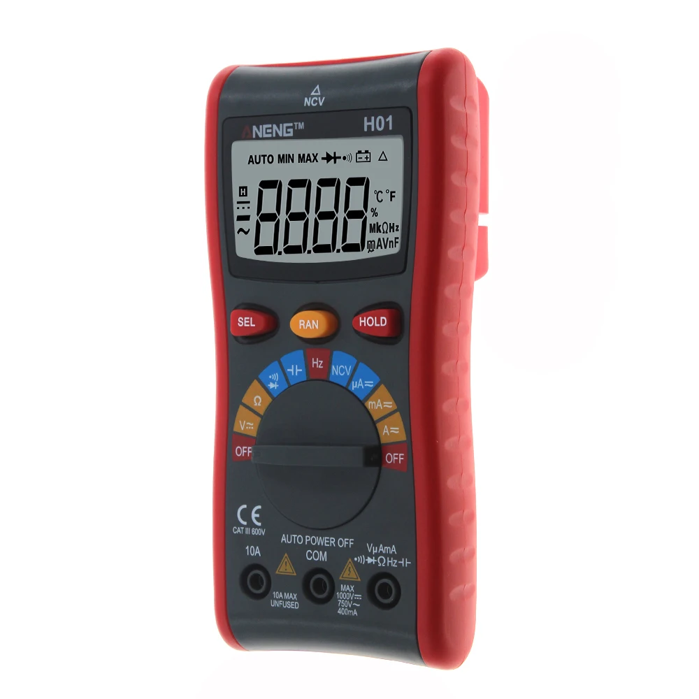 ANENG H01 4000Counts Auto Rozsah Digitálny Multimeter Odpor Kapacita Prúdu Napätie Frekvencia Tester na Meranie Nástroja