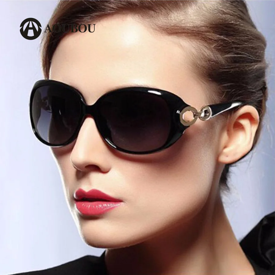 AOUBOU Dizajn Značky Ženy Polarizované slnečné Okuliare Black Oválne Polykarbonátu UV400 Okuliare na Slnko Oclous Feminino 6195