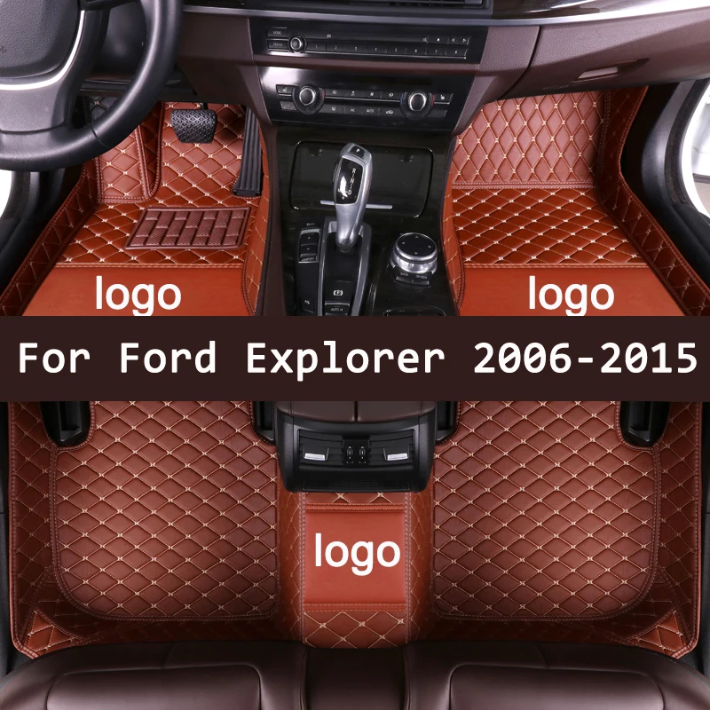 APPDEE kožené Auto podlahové rohože pre Ford Explorer 2006-2011 2012 2013 Vlastné auto nohy Podložky automobilový koberec kryt