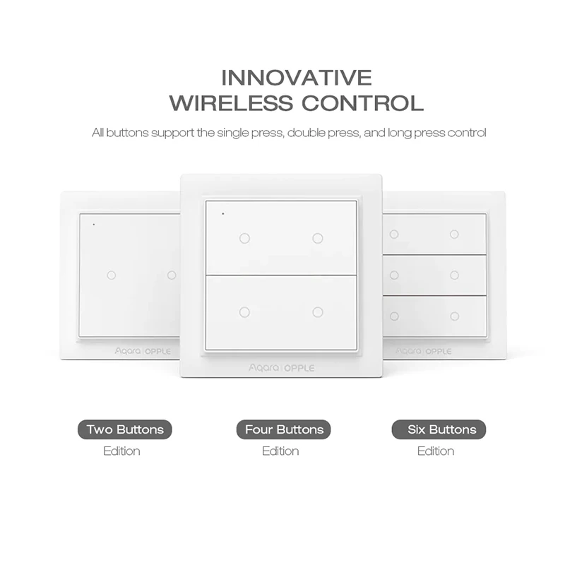 Aqara Opple Bezdrôtový Smart Switch Č Elektroinštalácie Nevyžaduje Medzinárodnej Verzie ZigBee 3.0 Práce Pre xiao Mijia Aplikáciu Apple HomeKit