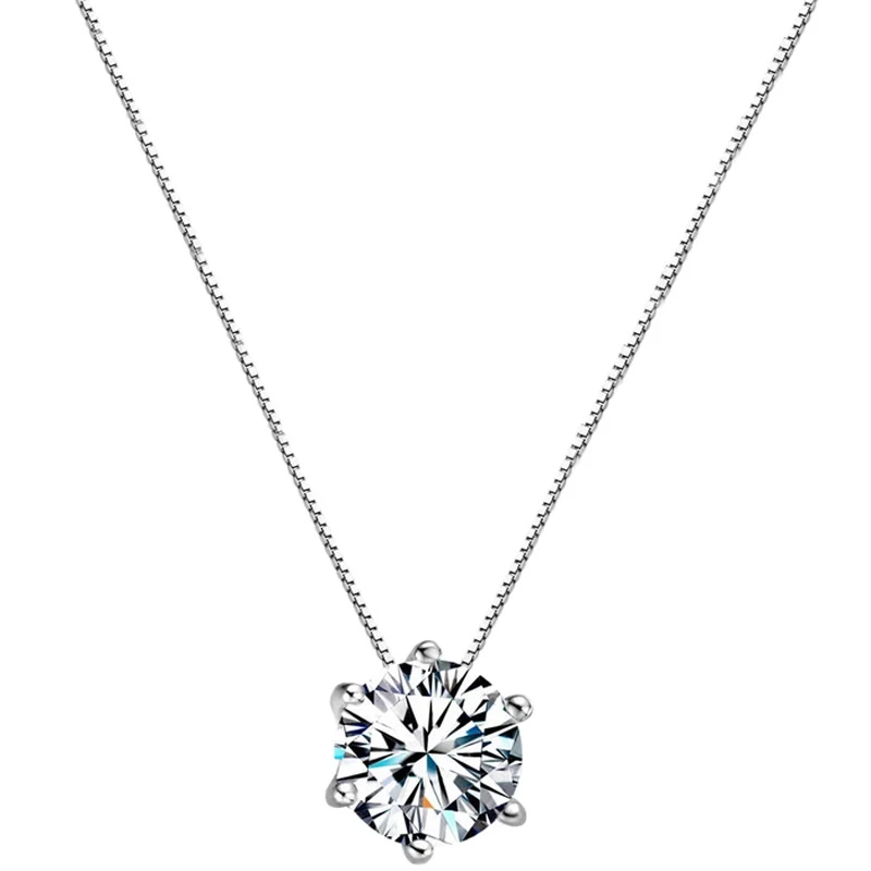 Ataullah Módne Simulované Diamantový Náhrdelník Jednoduché Osobnosti Rýdzeho Striebra 925 Šperky, Prívesok pre Ženy Reťazca Strany NW092