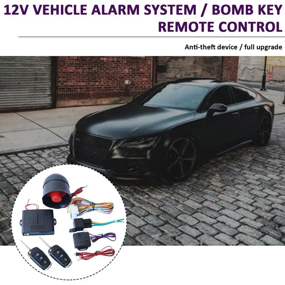 Auto Alarmu Vozidla Systém 1-Spôsob Diaľkové Centrálne Zamykanie Zámok Keyless Systém S 2 Diaľkové Ovládanie Zlodej Ochrana Bezpečnostný Systém