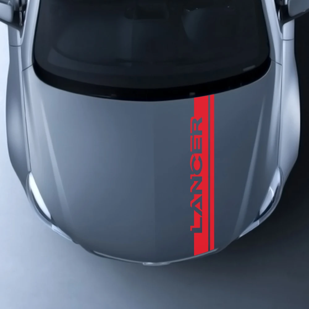Auto Kapota Kryt Výbava Pruhy Grafické Samolepky Pre Mitsubishi Lancer 10 3 9 Auto Motor Kapoty Dekorácie, Nálepky Príslušenstvo