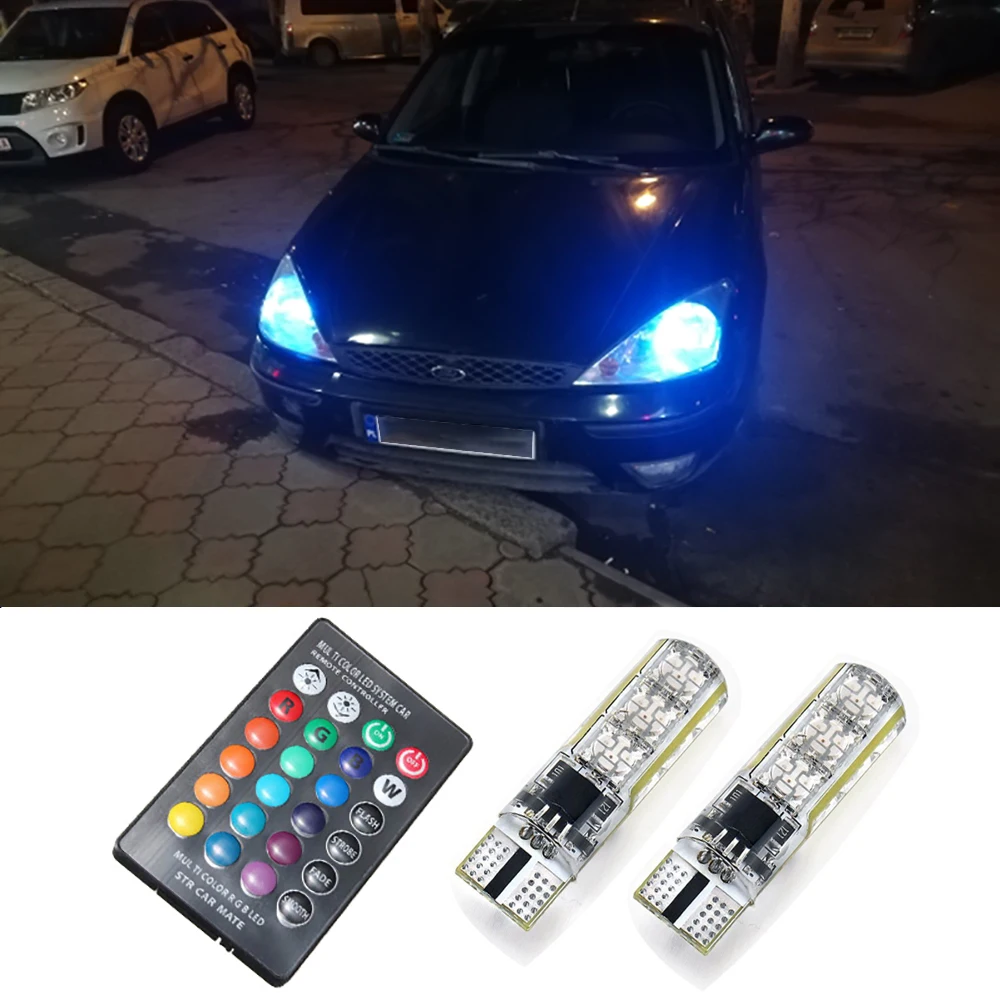 Auto Odbavenie Parkovacie Svetlá T10 W5W LED Žiarovka RGB Pre Toyota Camry Corolla Prius C Supra Prado Land Cruiser RAV4 Celica Avensis