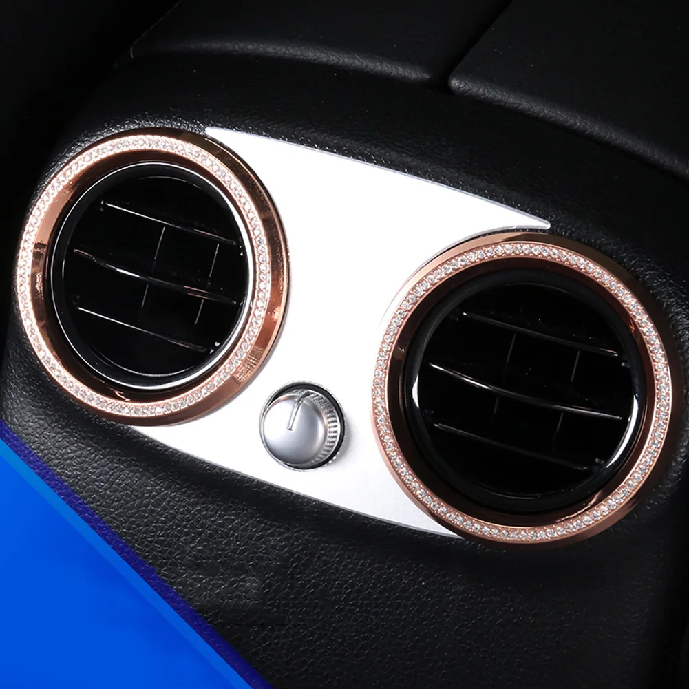 Auto Príslušenstvo Zadné Riadok Klimatizácia Ventilačné Krúžok Diamond Výbava Kryt Pre Mercedes Benz W213 W205 X253 E C GLC Triedy-2020