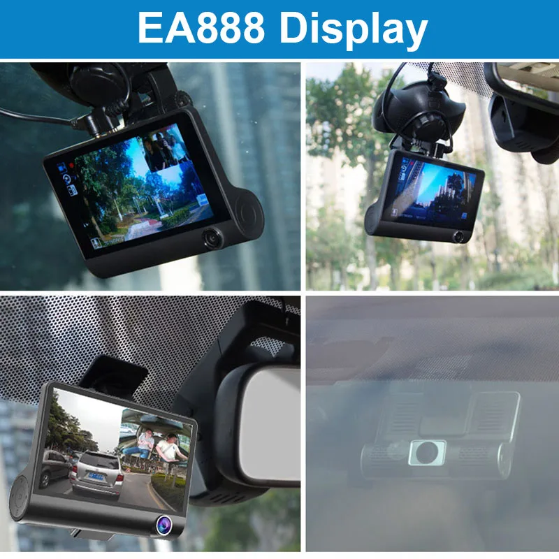 Auto Rekordér DVR 3 Kamery Objektív 4.0 Inch Dash Fotoaparát, Dual Objektívom S Spätné Kamery videokamery Auto Registrator Dvr