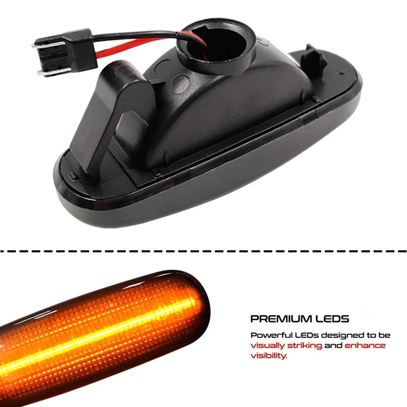 Auto Strane Fixky, LED Tečie Indikátor Dynamické Zase Signál Lampa pre Fiat Abarth Grande Punto Panda 199 Doblo Fiorino 3