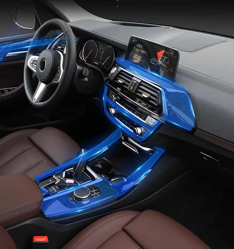Auto stredovej Konzoly AC Interiér Navigácia Transparentné TPU Chránič Film nálepka Pre BMW X3 X4 F25 F26 G01 G02 2011-20 Príslušenstvo