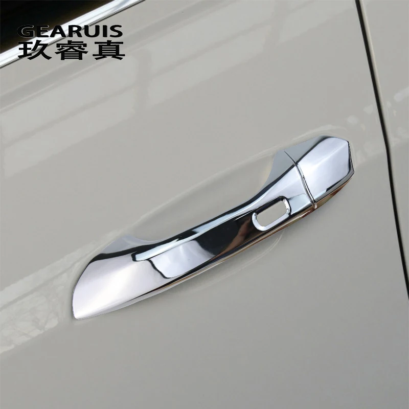 Auto Styling Uhlíkových Vlákien Vonkajšie kľučky Flitrami Dekorácie ochranné Kryty Nálepky Na Audi A6 C8 A7 Auto Príslušenstvo