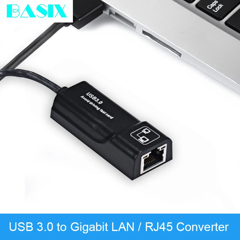 Basix USB Ethernet Usb3.0 RJ45 Externé Sieťové Karty USB 3.0 Na Rj45 LAN Adaptér s 10/100/1000Mbps Gigabit Ethernet pre PC